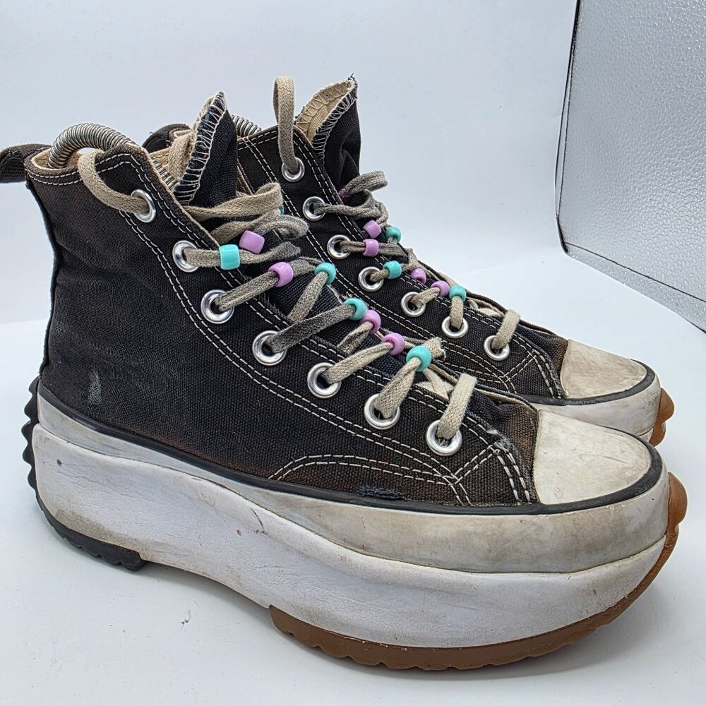 Converse Chuck Taylor Run Star Hike Womens Size 5.5 Black Platform Shoes Casual